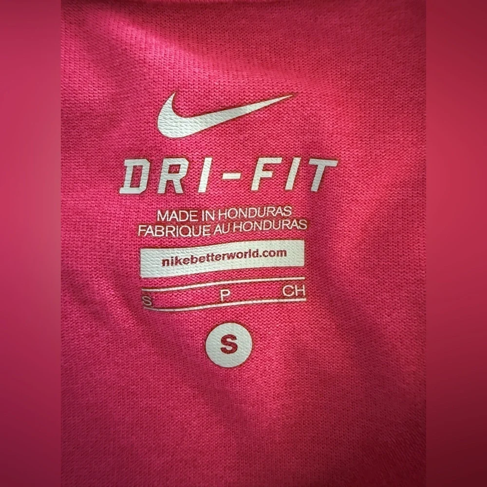Nike Dri-FIT Short Sleeve Tee | Hot Pink Athletic Workout Top | Size Small
